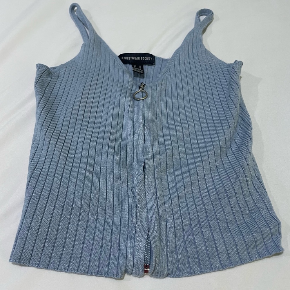 Blue street wear society top